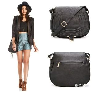 New Vegan Leather Saddlebag Purse